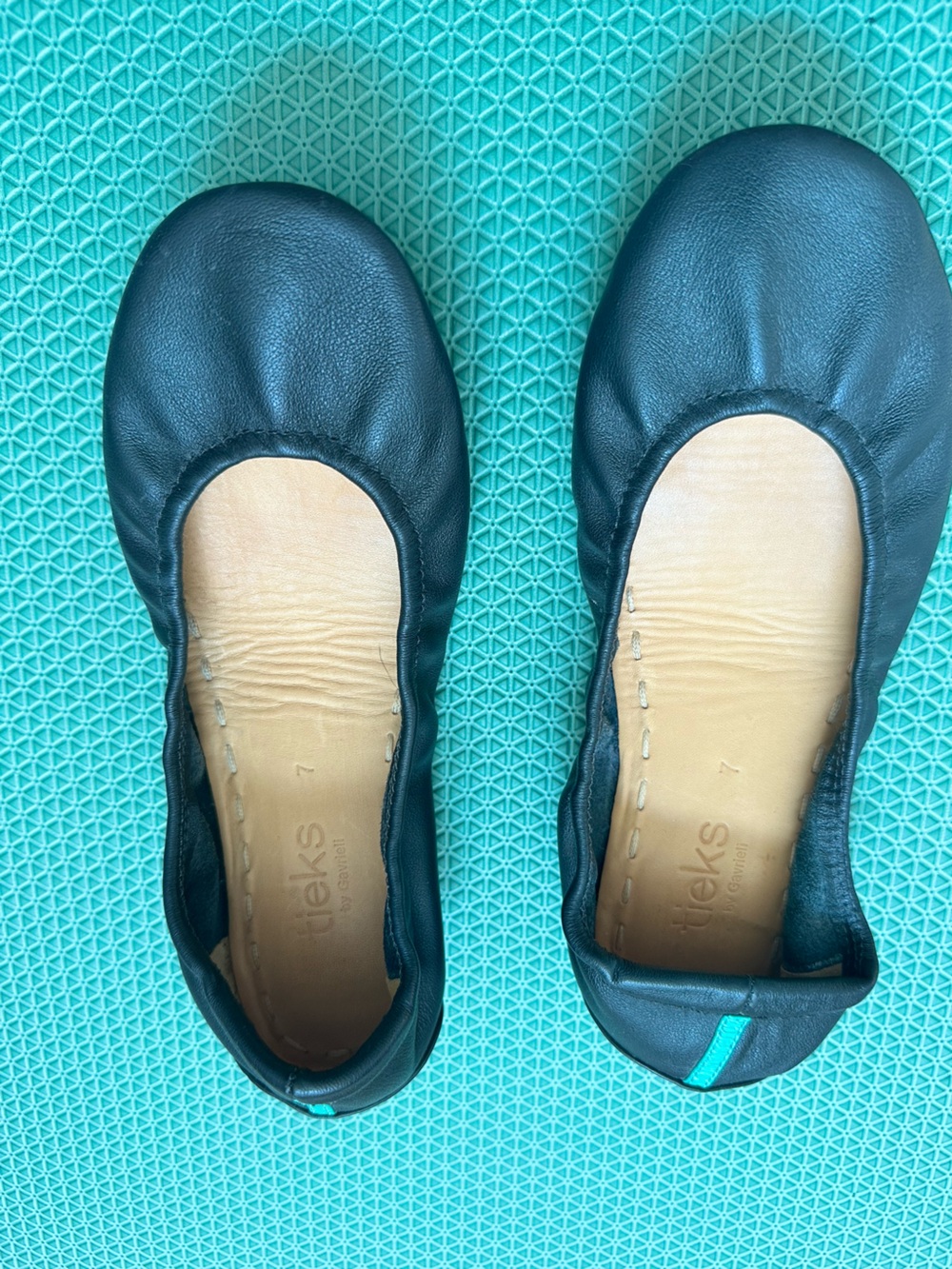 Black Tiek Ballet Flats